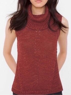 NWT White House Black Market Sleeveless Chunky Knit Cowl Neck Sweater